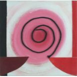 Sir Terry FROST (British 1915-2003) Pink Sun, Mixed media on canvas, Signed, titled, inscribed '