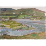 Elizabeth Lamorna KERR (British 1904-1990) River Estuary, Oil on board, Signed by artist's