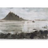 Sally LINTON (British 20th/21st Century) Sea Mist - The Mount, Etching, Signed in pencil lower