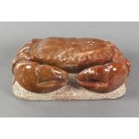 Lawrence MURLEY (British b. 1961) Crab XXXIII, Rosso Verona Turkish marble, Signed with initials,