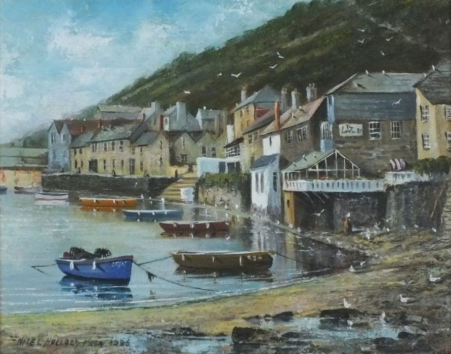 Nigel HALLARD (British 1937-2020) Mousehole Cornwall, Oil on canvas, Signed and dated 1996 lower