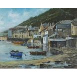 Nigel HALLARD (British 1937-2020) Mousehole Cornwall, Oil on canvas, Signed and dated 1996 lower