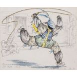 Rose Cameron SMITH (aka Rosey) (20th/21st Century) Carnival Clown, St Kitts, Pen and ink drawing,