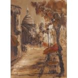 John BAMPFIELD (British b. 1947) Sacre Coeur Basilica - Montemartre, Oil on canvas, Signed lower