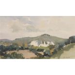 Frank LOW (British 20th/21st Century) Behind the Downs, Watercolour, Signed lower right, signed
