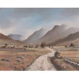 Derek QUANN (British 20th/21st Century) Rugged Path to the Mournes, Oil on canvas board, Signed