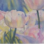 Juliette LINES (British 20th/21st Century) Pink Tulips, Watercolour, Signed with initials lower