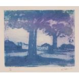 Ian LAURIE (British b. 1933) Penlee Pool, Colour etching, Signed lower right, numbered 11/25, titled