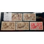 GB. SG4 13-416 (all shades 2sh6d plus 5sh) Very fine used copies. Cat £470 plus