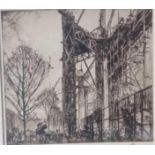 A print after Frank Brangwyn - Scaffolding