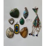 Seven assorted pendants