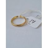 Plain wedding band size J in 9ct 2.4g
