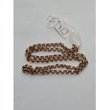 A belcher link neck chain in 9ct - 4.4gms