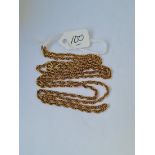 Long rope twist neck chain in 9ct 11.3g