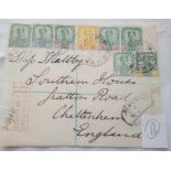 MALAYA/JOHORE. SG39-46. On ffront dated 13 July 1902. Cat £77 x 8 on cover