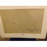 Philip Mitchell - Bucks Mills - A pencil drawing - 11.5 x 18.5 - inscribed