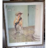 A signed Terence Cuneo print - The Cowboy.