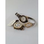 A ladies silver wrist watch, MOP wrist watch & ladies ROMER quartz wrist watch