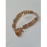 A GOOD GATE BRACELET IN 9CT - 18GMS