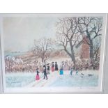 A Helen Bradley signed print - Winter.