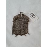 A mesh purse decorated with scrolls - 2.25" wide - import mark - 41gms