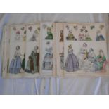 FASHION PLATES 40 coloured engraved fashion plates c.1841