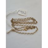 A circular link neck chain in 9ct - 3.5gms