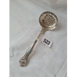 An early Victorian sifter spoon with shell decoration - London 1841 by SH,DC?