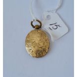 Victorian oval gold back & front locket