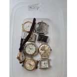 Nine assorted vintage & other gents wrist watches