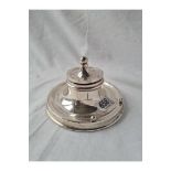 A good quality capstan-shapes inkwell with pen holder - 5"DIA - B'ham 1912