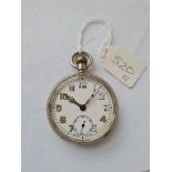 A metal gents pocket watch - Koh-I-Noor with seconds dial
