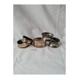 Five various napkin rings - 79gms