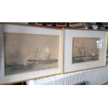 A pair of marine lithographs by T B Horner after C B Bryant 1925.