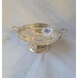 A two-handled sweet dish on spreading foot - 5.5" wide - B'ham 1925 - 80gms