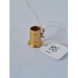 Tankard charm in 9ct 1.3g