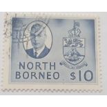 NORTH BORNEO. SG370 $10 top value. Fine used. Cat £95