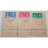 FALKLAND ISLANDS - 1937 Coro/SG143-145 on First Day Cover - clean condition