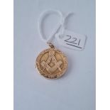 AN ANTIQUE DOUBLE SIDED LOCKET IN 15CT GOLD - 6.8gms