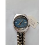 A gents 1960's MEMOSTAR alarm wrist watch with seconds sweep & Calendar dial