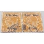 SOUTH WEST AFRICA. SG7a/scarce shiny ink issue. One nibbled perf, otherwise fine. Cat £130