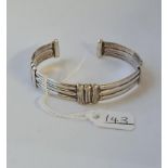 A silver vintage ladies bangle - 25.8gms