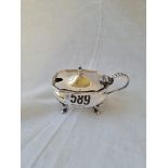 An oblong mustard pot with bgl - B'ham 1959