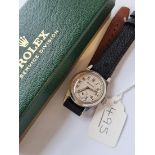 A STAINLESS STEEL GENTS ROLEX OYSTER SEMI BUBBLE BACK WRIST WATCH WITH SECONDS DIAL - (146325/