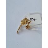 Stork charm in 9ct 2.4g