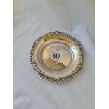 A circular dish with embossed gadroon border - 5.5"DIA - B'ham 1973 - 82gms