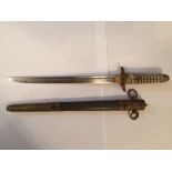 Japanese IJN Tanto - Bohi on both sides of blade - Blade length circa 22.5cm