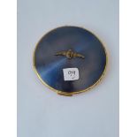 Vintage blue enamel RAF ladies compact