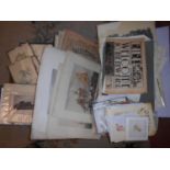 EPHEMERA a box, incl. prints, early 20th.C. magazines, etc. plus a collection of Beatrix Potter