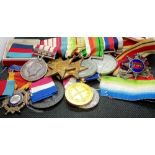 A group of medals to F. Anderson A.B.R.N. (No 126834) & various badges